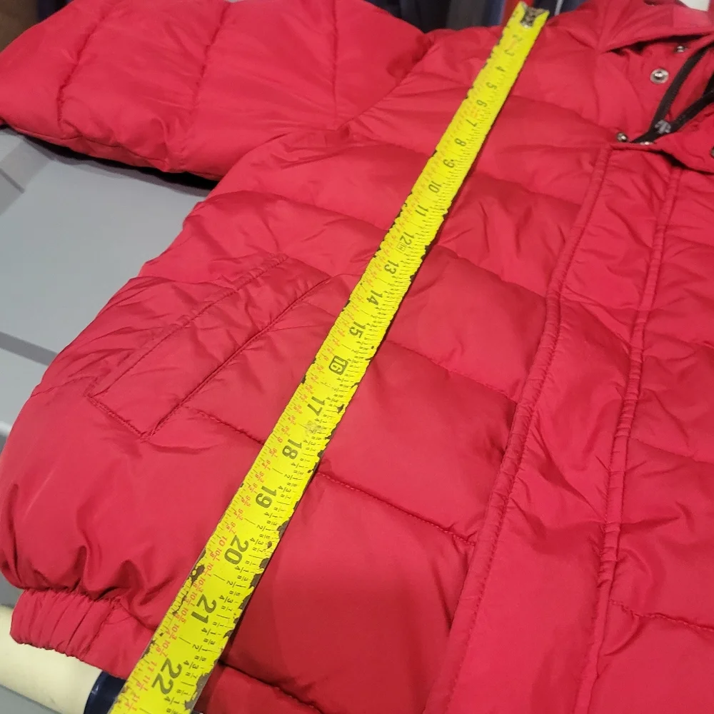 Nautica Youth Boys Puffer Down Jacket Burgundy Water Resistant Size 10-12 - Picture 6 of 9
